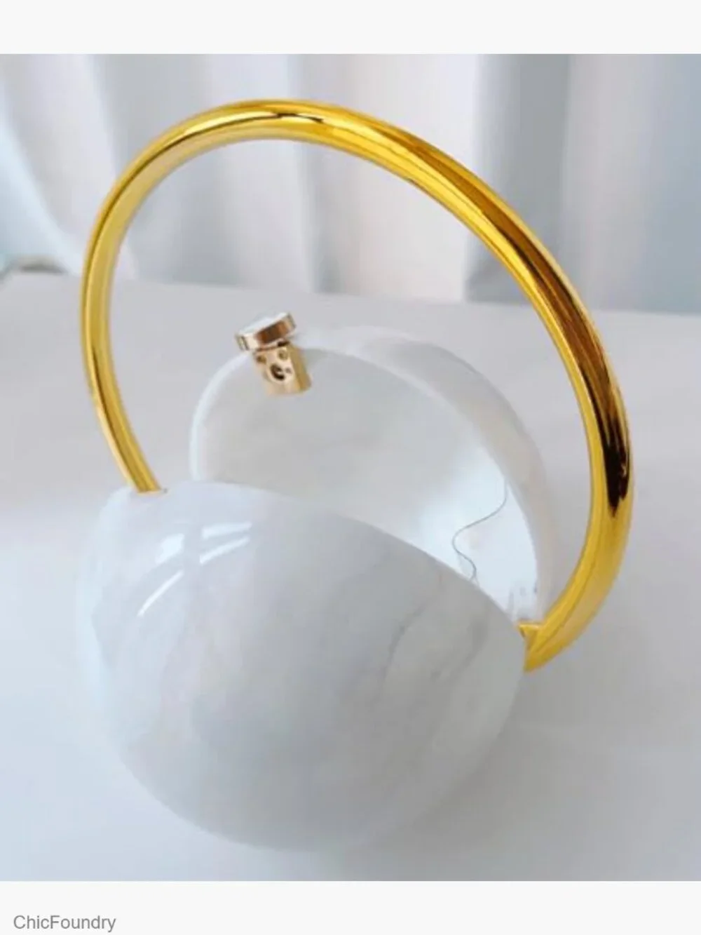Marble Ball Evening Clutch Elegant Handbag Party Wedding Purse
